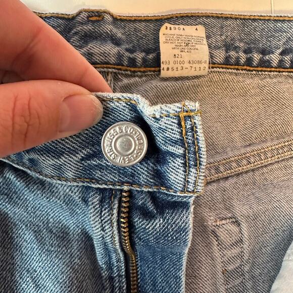 Levi’s Vintage 517 Boot Cut Denim Jeans Size 36x30 Frayed Hem Y2K Medium Wash - Picture 13 of 14